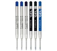 Parker Jotter London Ballpoint and Gel Pen Refill Discovery Pack: 3 Quinkflow Refills for Ballpoint Pens & 3 Quink Gel Refills