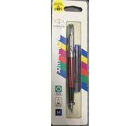 Parker Jotter Originals Fountain Pen | Classic Red Finish | Medium Nib | Handwriting Pens & Stationery Supplies | Blue & Black Ink
