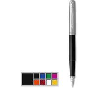 Parker Jotter Originals Fountain Pen | Classic Black Finish | Medium Nib | Blue