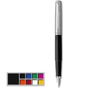 Parker Jotter Originals Fountain Pen | Classic Black Finish | Medium Nib | Blue & Black Ink