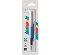 Parker Jotter Originals Fountain Pen | Classic Blue Finish | Medium Nib | Blue & Black Ink