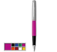 Parker Jotter Originals Fountain Pen | Classic Magenta Finish | Medium Nib | Blue & Black Ink