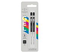 Parker Pens Gel Pen Refills Jotter Originals - Smooth Black Gel Ink, Medium 0.7mm - 2 Count