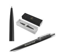 PARKER Jotter XL Ballpoint Pen - Legacy of Flight Collection - Metal Pen with Chrome, Blue Ink, Medium Tip - Personalised with Engraving in Gift Box (Jotter XL)