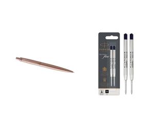 Parker Jotter XL Ballpoint Pen Monochrome Matte Rose Gold Medium Point Blu