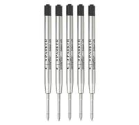 Parker Original QUINKflow Ballpoint Pen Refills | Medium Point 0.7mm | Black Ink | Pack of 5