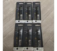 Parker Quink Ballpoint Pen GEL Ink Refills, Medium Nib, Black Ink X6 (12 Refills