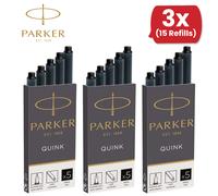 Parker Quink inktpatronen zwart, doos met 5 stuks Black ink