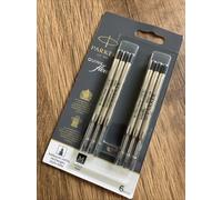 Parker QUINK FLOW 1.0mm Medium Ballpoint Pen Refill BLACK,2214506/2025154(PKT 6)