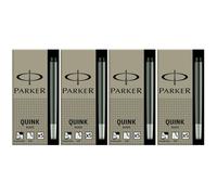 Parker Quink Fountain Pen Long Ink Cartridges Permanent Black x 20 (4x5)