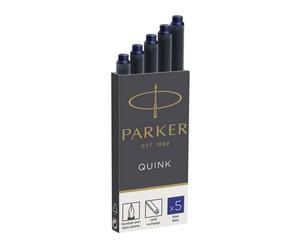 Parker Quink High Quality Permanent Ink Fountain Pen Refill Cartridges Pack of 5