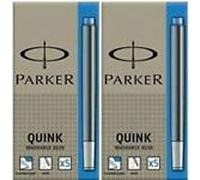Parker Quink Ink Cartridges 10.PK Washable Blue