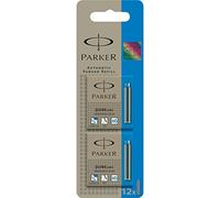 Parker Quink Ink Mini Cartridge Washable - Blue (2 x Box of 6)