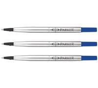 Parker Quink Original Rollerball Pen Ink Refills - 0.7mm Medium Point - Blue Ink - Pack of 3