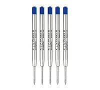 Parker Quinkflow Ballpoint Pen Refill - Medium Tip - Blue Ink - Pack of 5