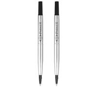Parker Rollerball Pen Original Quink Ink Refills - 0.7mm Medium Point - Black Ink - Pack of 2