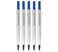 Parker Rollerball Pen Original Quink Ink Refills - 0.7mm Medium Point - Blue Ink - Pack of 5