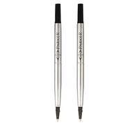 Parker Rollerball Pen Quink Ink Refills - 0.5mm Fine Point - Black Ink - Pack of 2