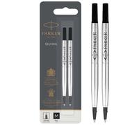 Parker Rollerball Pen Refills | Medium Point | Black QUINK Ink | 2