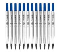 Parker Rollerball Pen Refills | Medium Tip | Blue QUINK Ink | 12 Count