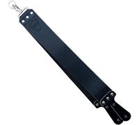 Parker’s Handmade Latigo Leather Straight Razor Strop for Sharpening Straight Razors & Knives - Made in USA - 3” x 27” (Black)