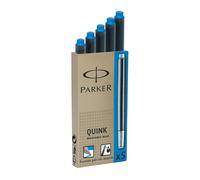 Parker S0116210 Quink Ink Cartridges Blue Washable x 20 (4x5)