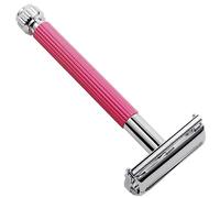 Parker Safety Razor 29L Long Handle Butterfly Open Double Edge Safety Razor for Men & Women (Pink)