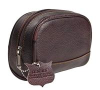 Parker Safety Razor Deluxe Leather Small Toiletry Bag (Dopp Kit) From Brown
