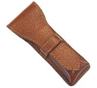 Parker Safety Razor Genuine Leather Double Edge Safety Razor Protective/Travel Case - Saddle Brown