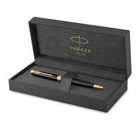Parker Sonnet Ballpoint Pen | Black Lacquer with Gold Trim | Medium Point Black Ink | Gift Box
