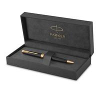 Parker Sonnet Ballpoint Pen | Matte Black Lacquer with Gold Trim | Medium Point Black Ink | Gift Box