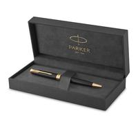 Parker Sonnet Ballpoint Pen | Matte Black Lacquer with Gold Trim | Medium Point Black Ink | Gift Box
