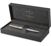Parker Sonnet Ballpoint Pen | Stainless Steel with Gold Trim | Medium Point | H