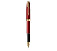 Parker Sonnet Fountain Pen | Red Lacquer with Gold Trim | Medium Nib | Gift Box