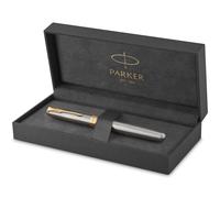Parker Sonnet Fountain Pen | Stainless Steel with Gold Trim | Medium Nib | Gift Box