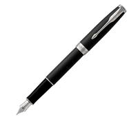Parker Sonnet Matte Black CT Fountain Pen, Satin Effect