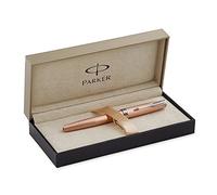 Parker Sonnet Pink Gold Chrome Trim Rollerball Pen - Gift Boxed