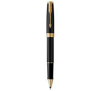 Parker Sonnet Rollerball Pen | Black Lacquer with Gold Trim | Fine Point Black Ink | Gift Box