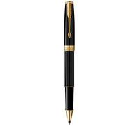 Parker Sonnet Rollerball Pen | Black Lacquer with Gold Trim | Fine Point Black Ink | Gift Box