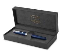 Parker Jotter Fountain Pen | Bond Street Black | Medium Nib Blue Ink | Gift Box