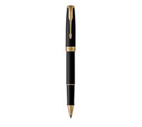 Parker Sonnet Rollerball Pen | Matte Black Lacquer with Gold Trim | Fine Point Black Ink | Gift Box