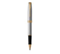 Parker Sonnet Rollerball Pen | Stainless Steel with Gold Trim | Fine Point Black Ink | Gift Box