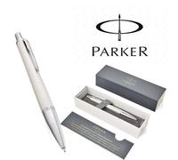 Parker Urban Ballpoint Pen Premium Pearl Metal Chiseled Blue Ink Gift Boxed M