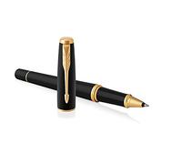 Parker Urban Chrome Trim Rollerball Pen with Fine Nib- Black Gold, Gift Boxed