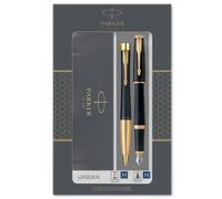 Parker Urban Duo Gift Set with Ballpoint Pen & Fountain Pen Muted Black with Go