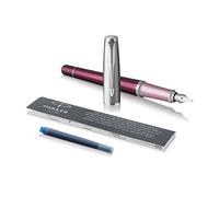 Parker Urban Fountain Pen, Premium Dark Purple with Fine Nib and Blue Ink Refill, 1931567