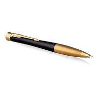 PARKER Urban Twist Ballpoint Pen Muted Black with Gold Trim Medium Point Blu