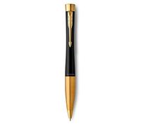 Parker Urban Twist Ballpoint Pen | Muted Black with Gold Trim | Medium Point Blue Ink Refill | Gift Box