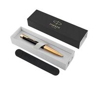 Parker Urban Twist Ballpoint Pen | Muted Black with Gold Trim | Medium Point Blue Ink Refill | Gift Box with Velvet Case