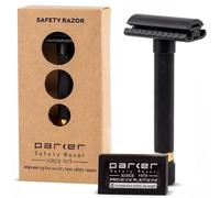 Parker Variant Adjustable Double Edge Safety Razor, Black and Gold